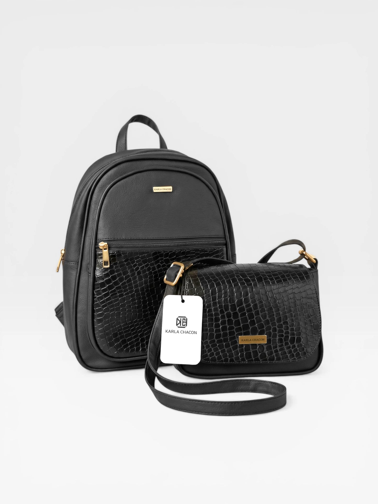 Set dos piezas Combo Morral Nely + Manos Libres Lara