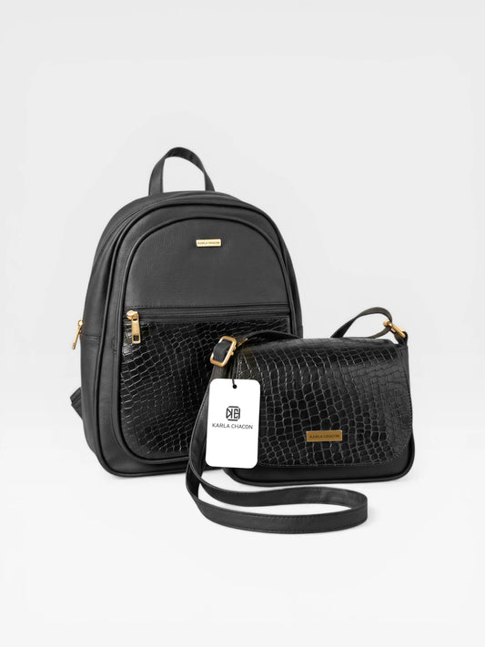 Set dos piezas Combo Morral Nely + Manos Libres Lara