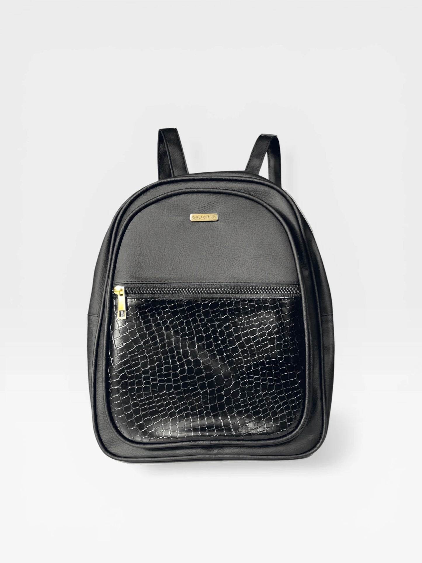 Bolso Morral Mediano - Negro y Beige (Nely)