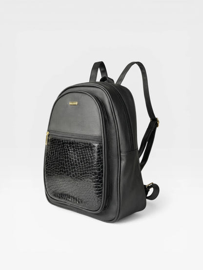 Bolso Morral Mediano - Negro y Beige (Nely)