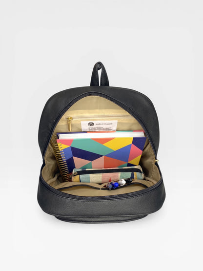 Bolso Morral Mediano - Negro y Beige (Nely)