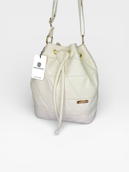 Bolso Bucket Bag Nena - Beige y Negro