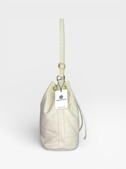 Bolso Bucket Bag Nena - Beige y Negro