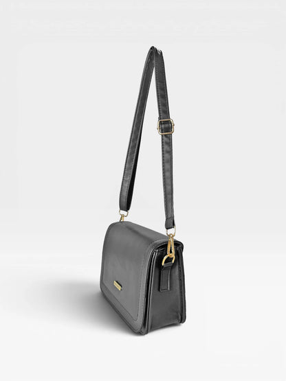 Bolso Bandolera Crossbody Manos Libres Mujer - Negro y Nude (Niza)