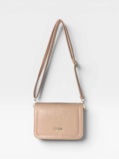 Bolso Bandolera Crossbody Manos Libres Mujer - Negro y Nude (Niza)