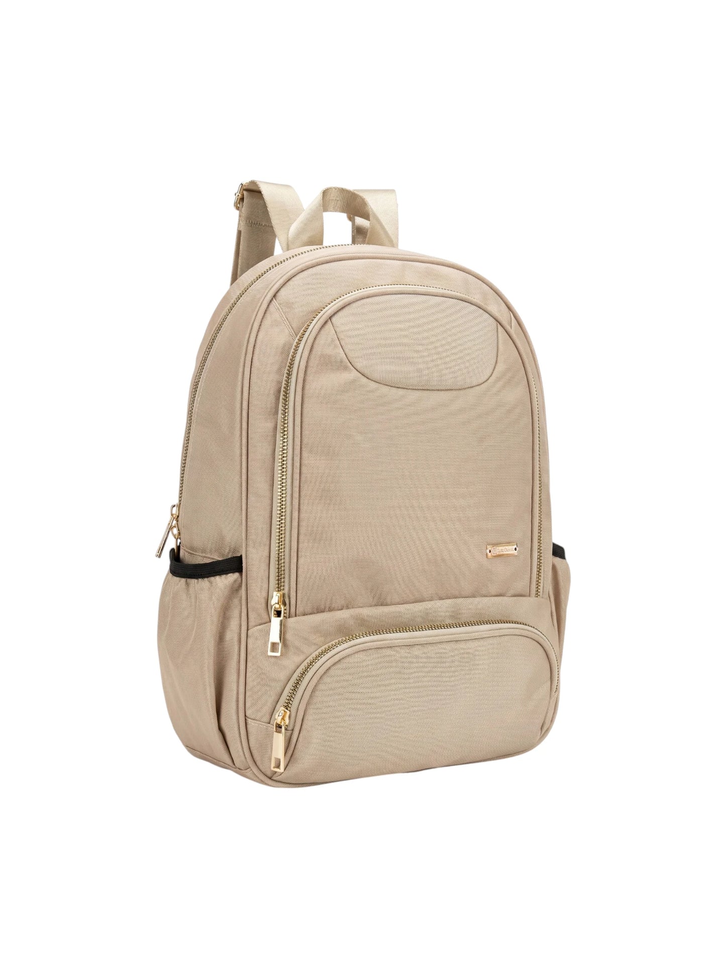 Bolso Morral Mediano Para Mujer - Negro y Beige (Oana)