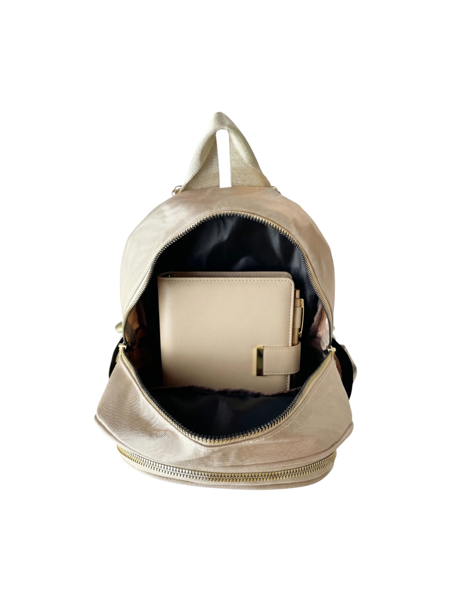 Bolso Morral Mediano Para Mujer - Negro y Beige (Oana)