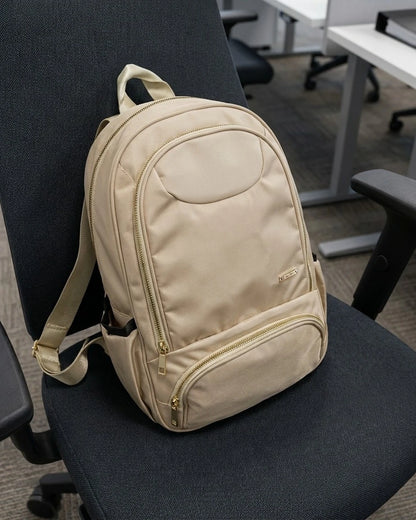 Bolso Morral Mediano Para Mujer - Negro y Beige (Oana)