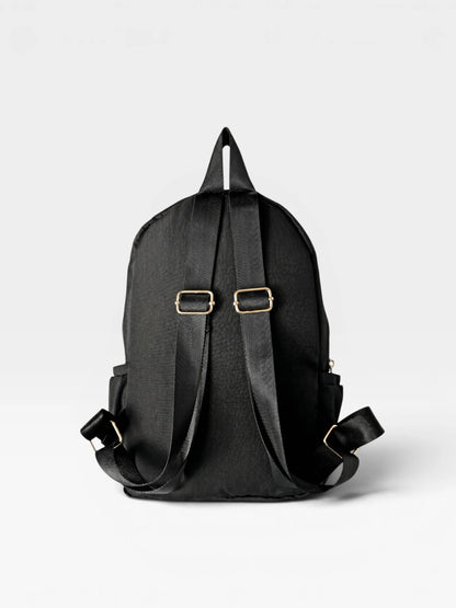 Bolso Morral Mediano Para Mujer - Negro y Beige (Oana)