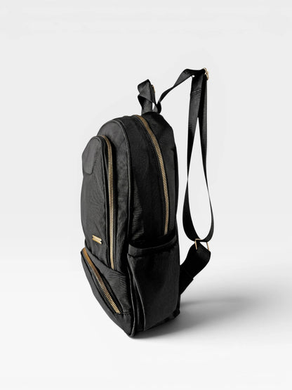 Bolso Morral Mediano Para Mujer - Negro y Beige (Oana)