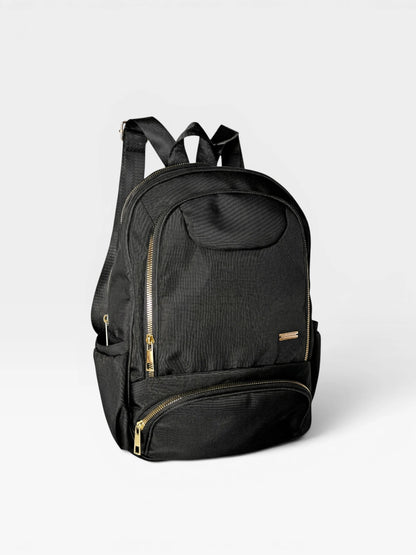 Bolso Morral Mediano Para Mujer - Negro y Beige (Oana)