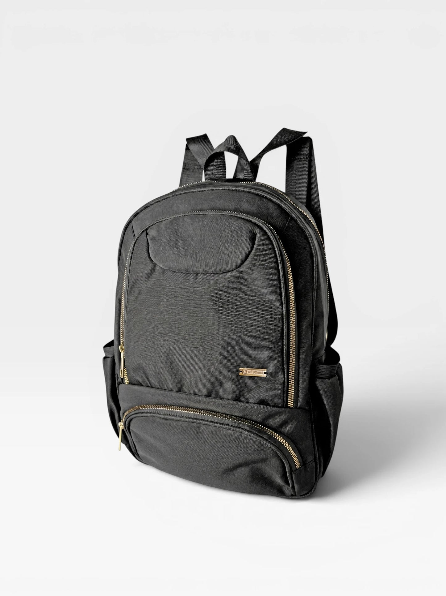 Bolso Morral Mediano Para Mujer - Negro y Beige (Oana)