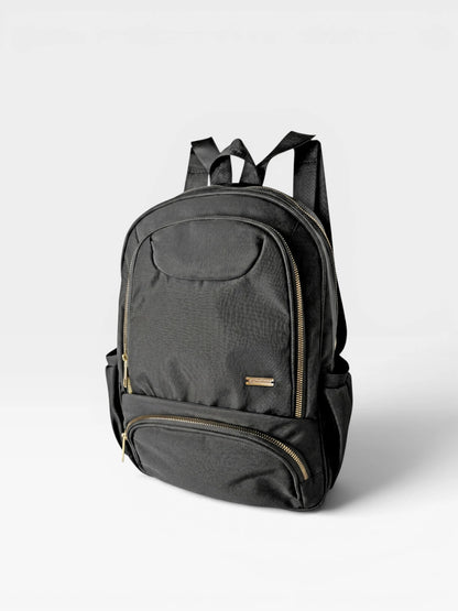 Bolso Morral Mediano Para Mujer - Negro y Beige (Oana)