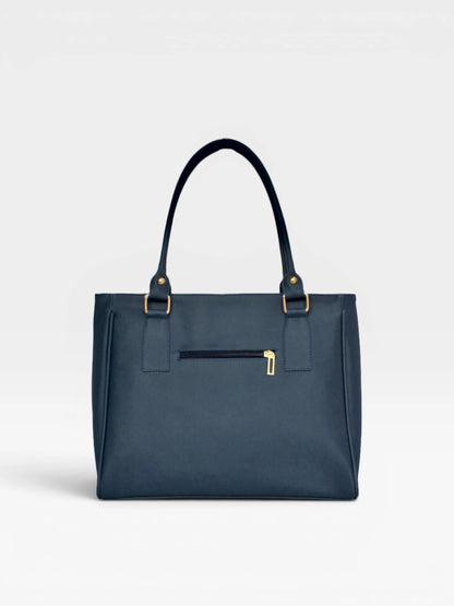 Bolso Cartera con Mondero - Negro, Azul y Beige (Olga)