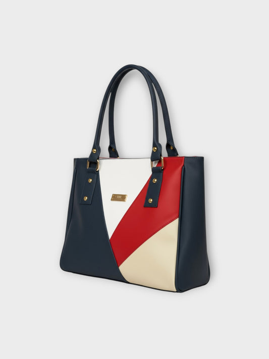 Cartera Olga Bolso con Accesorio - Negro, Azul y Beige