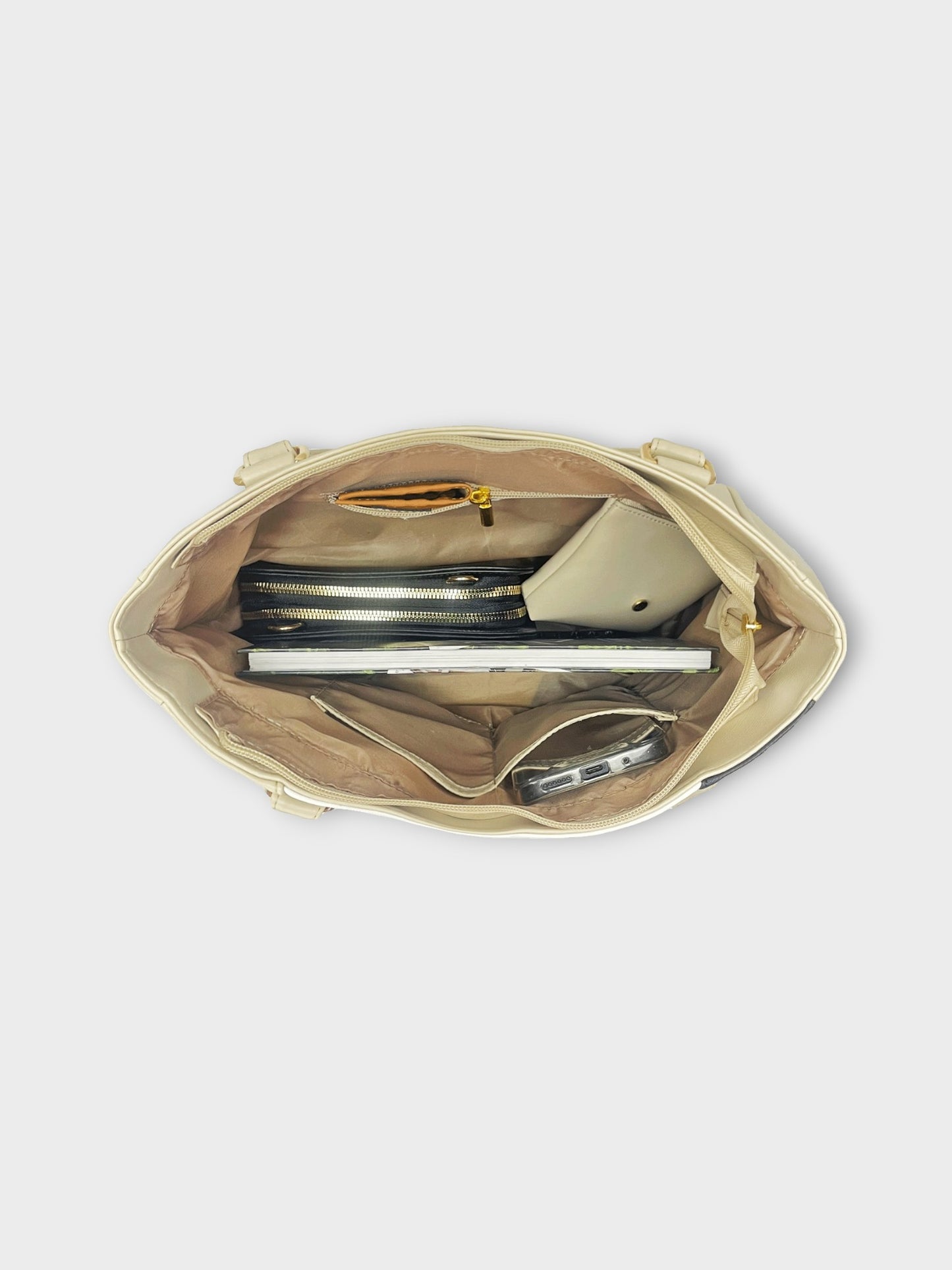 Cartera Olga Bolso con Accesorio - Negro, Azul y Beige