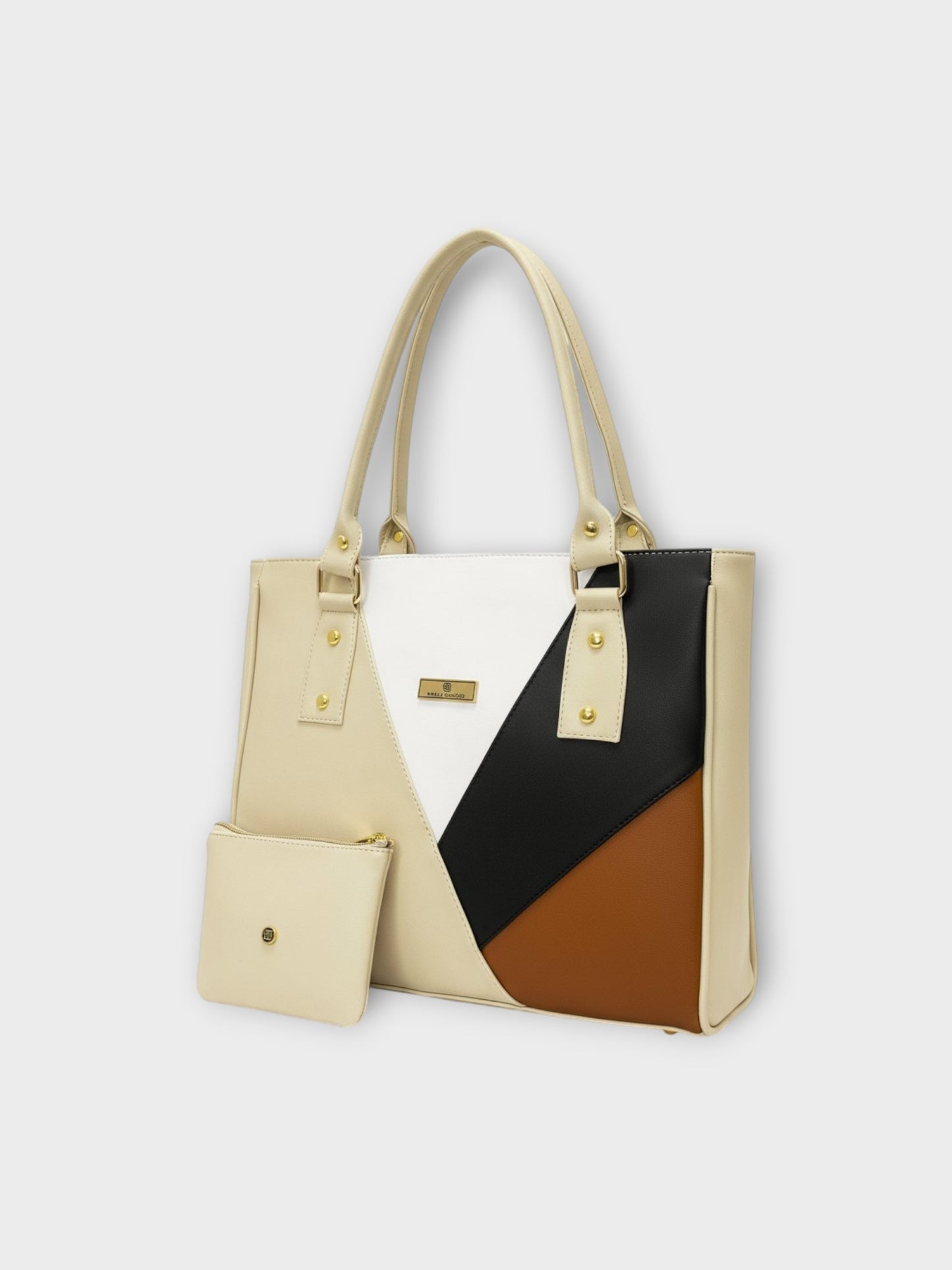 Cartera Olga Bolso con Accesorio - Negro, Azul y Beige