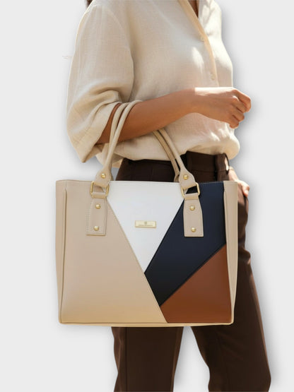 Cartera Olga Bolso con Accesorio - Negro, Azul y Beige