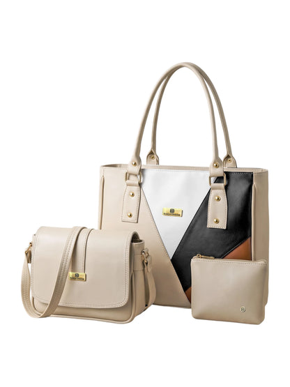 Set de tres piezas Combo Bolso Tote + Manos libres + Monedero (Olga-Lady)