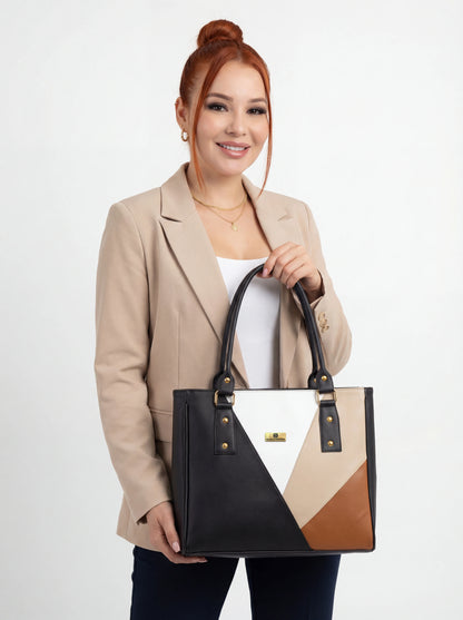 Set de tres piezas Combo Bolso Tote + Manos libres + Monedero (Olga-Lady)