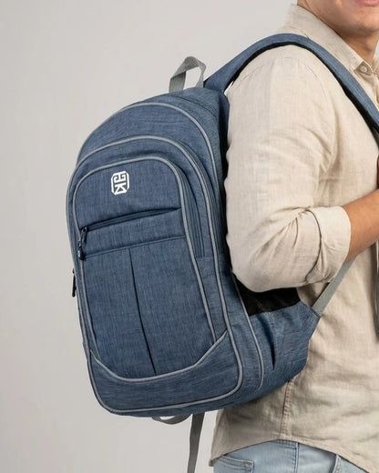 Bolso Morral Grande para portatil - Negro y Azul (Owen)