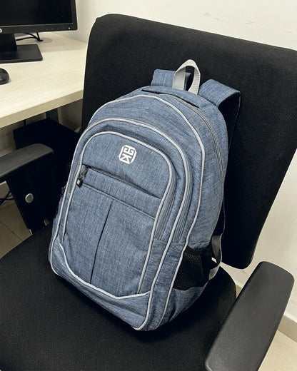 Bolso Morral Grande para portatil - Negro y Azul (Owen)