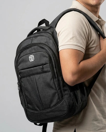 Bolso Morral Grande para portatil - Negro y Azul (Owen)