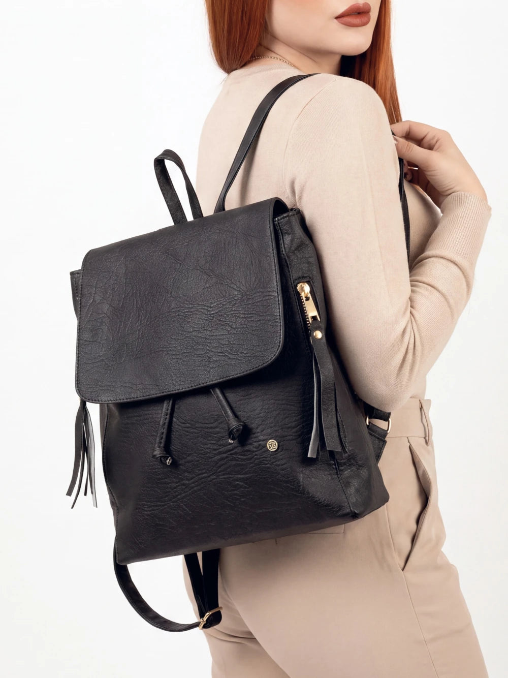 Morral Casual Doble Compartimento con Solapa — Pace Negro
