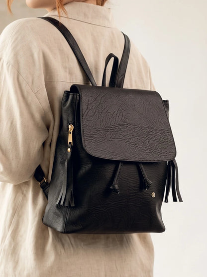 Morral Casual Doble Compartimento con Solapa — Pace Negro