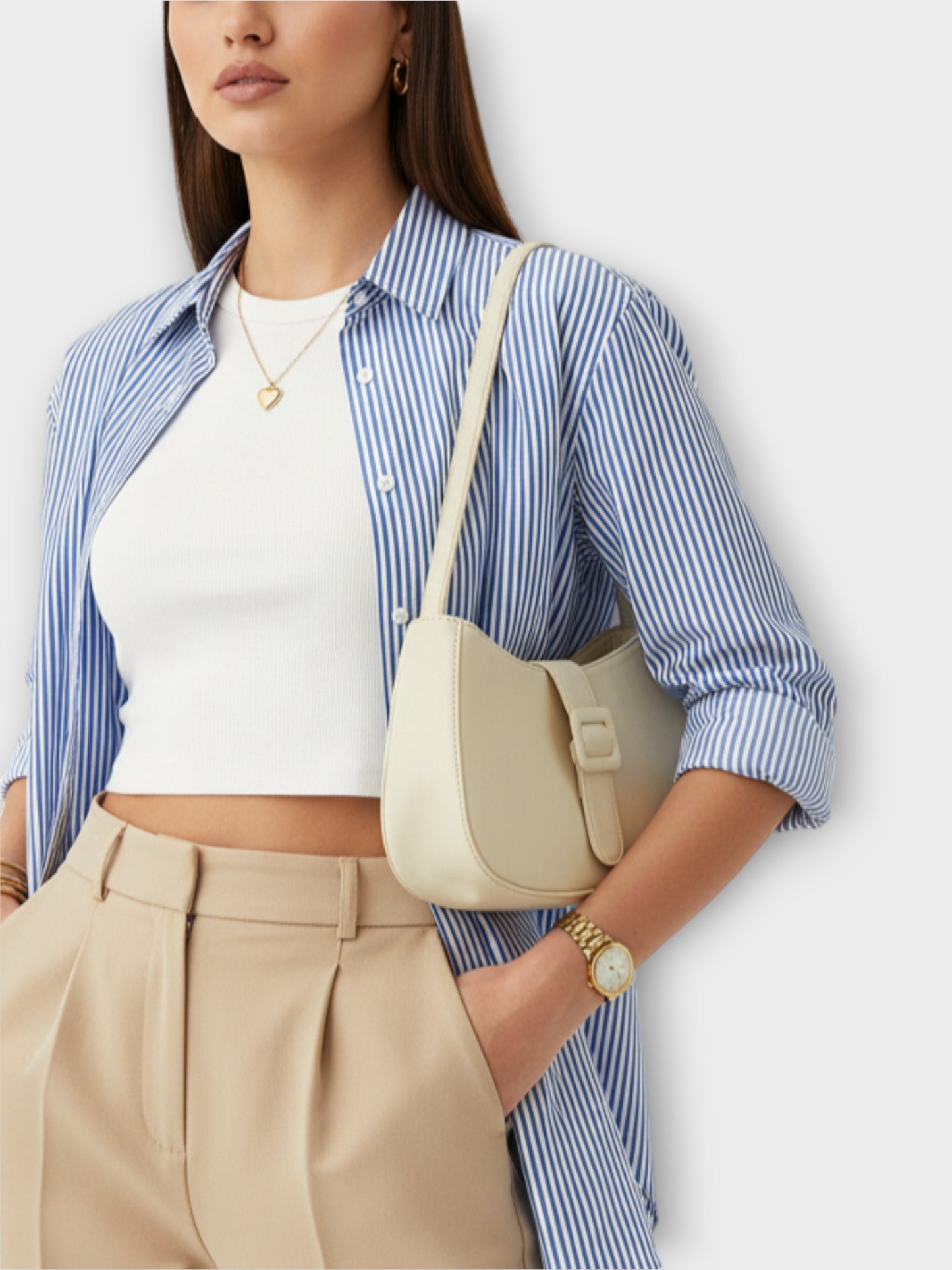 Bolso Tendencia Paris Beige y Negro