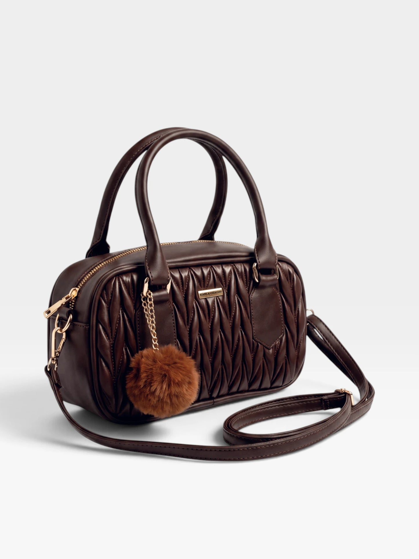 Bolso Boston de Mano con Strap y accesorio — Pau