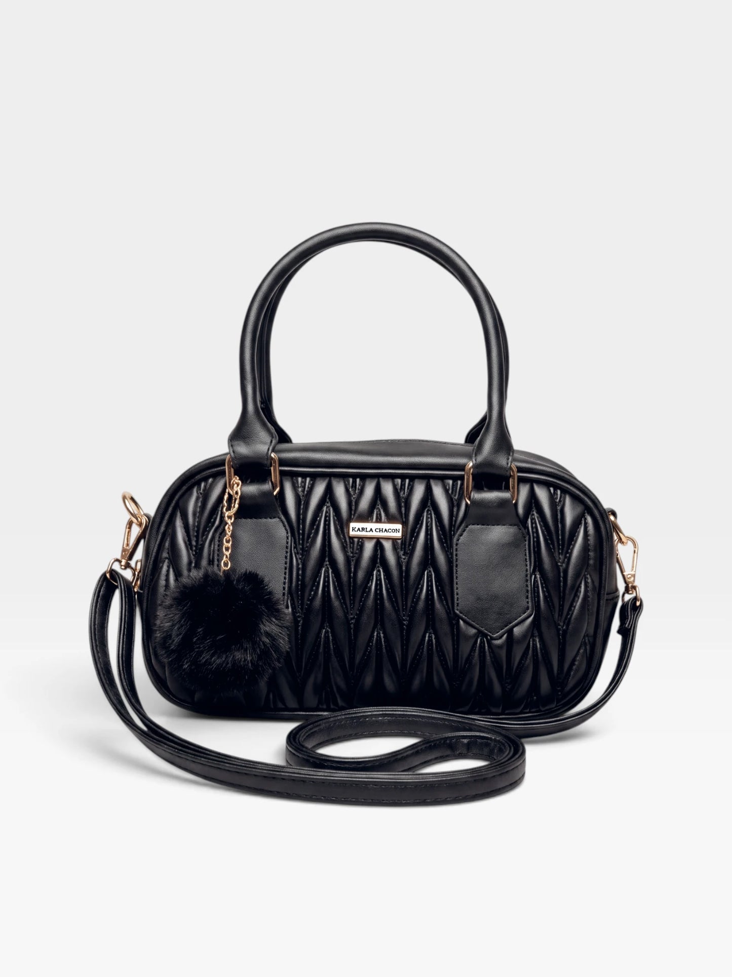 Bolso Boston de Mano con Strap y accesorio — Pau