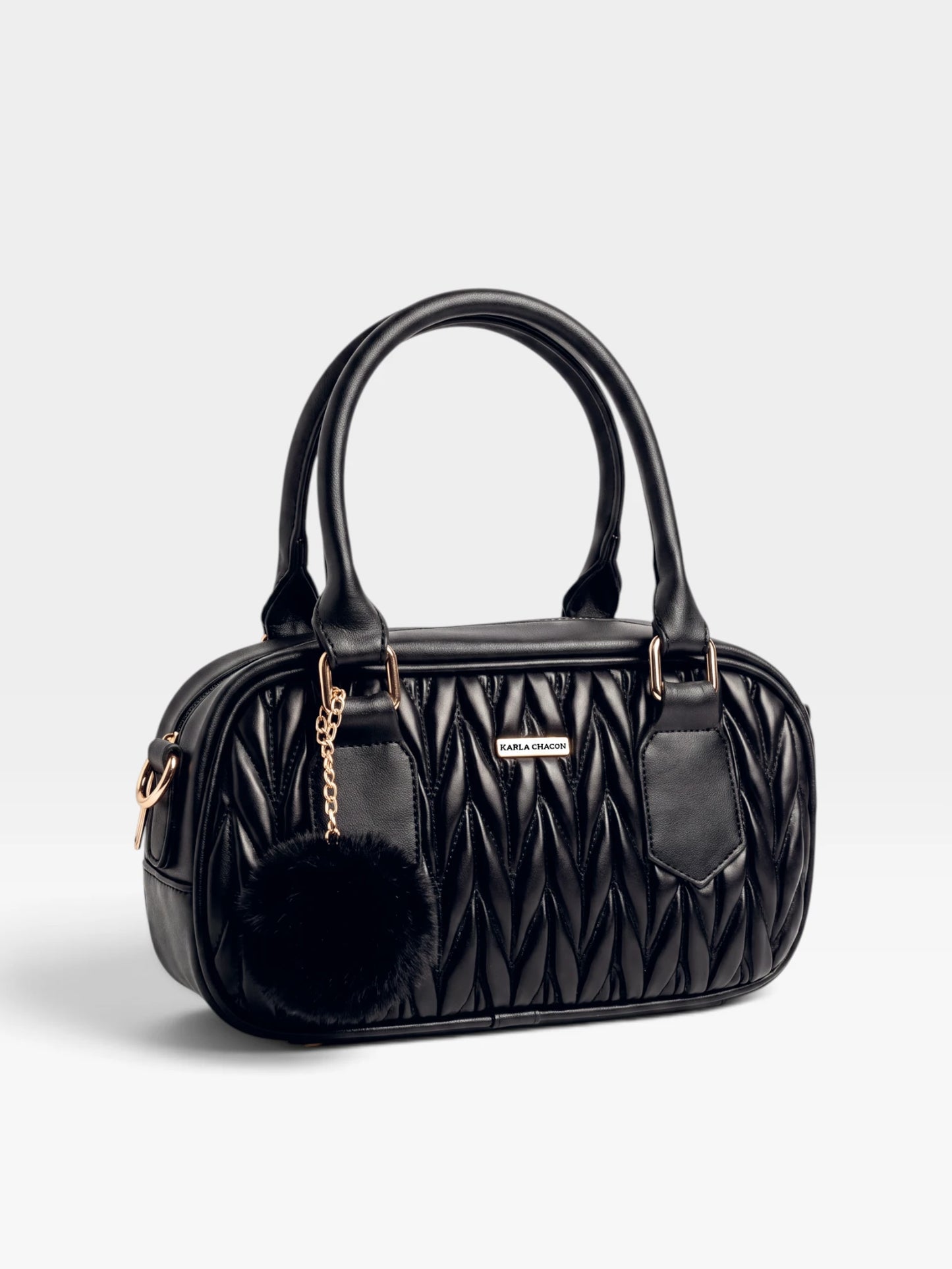 Bolso Boston de Mano con Strap y accesorio — Pau