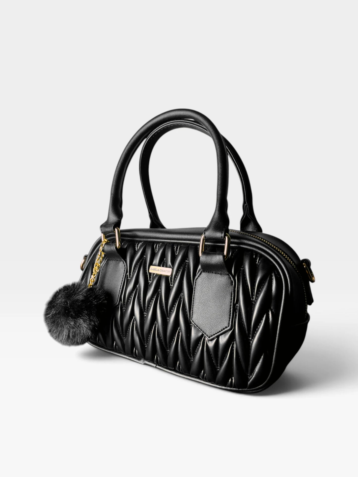 Bolso Boston de Mano con Strap y accesorio — Pau