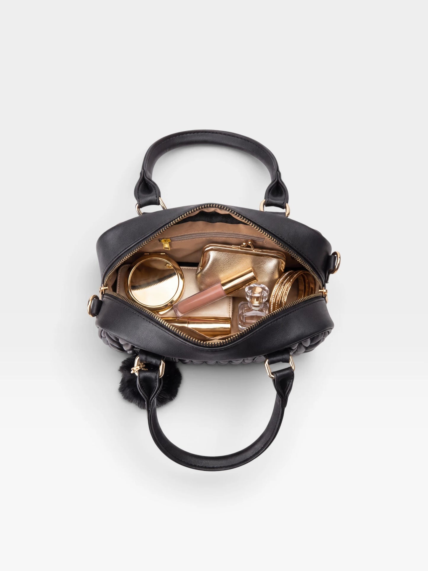 Bolso Boston de Mano con Strap y accesorio — Pau