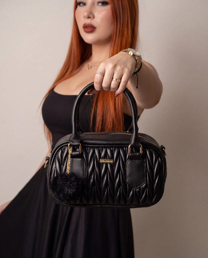Bolso Boston de Mano con Strap y accesorio — Pau
