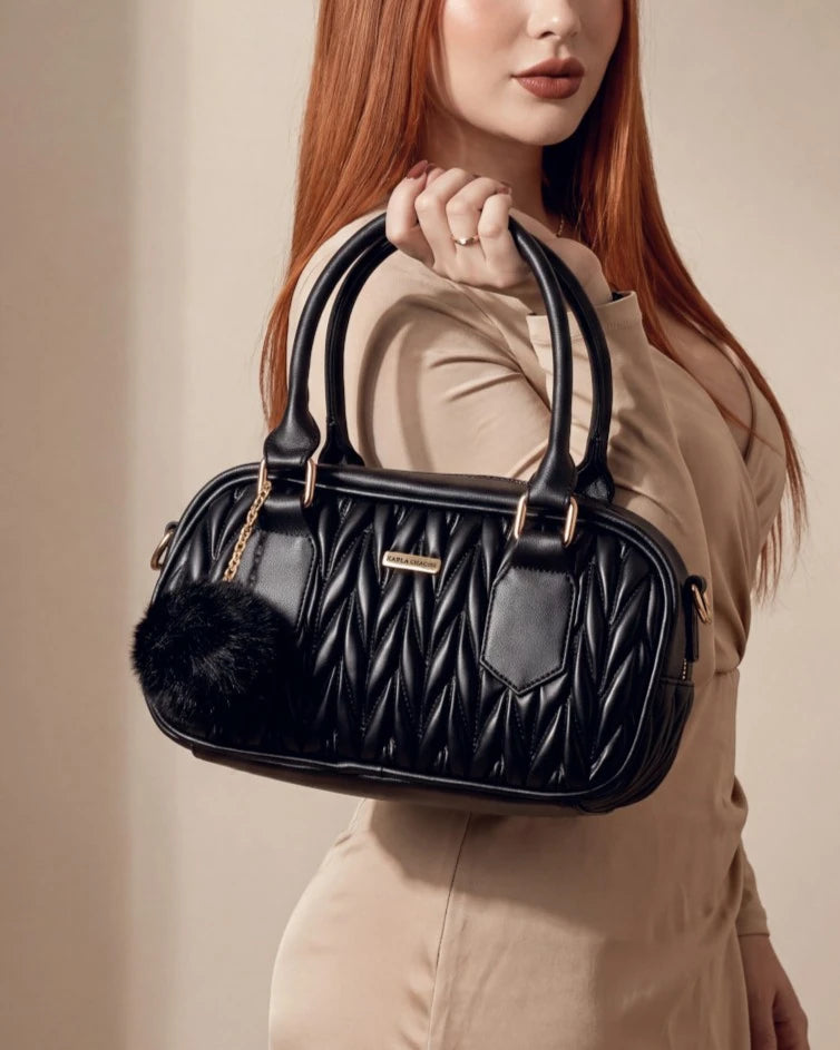 Bolso Boston de Mano con Strap y accesorio — Pau