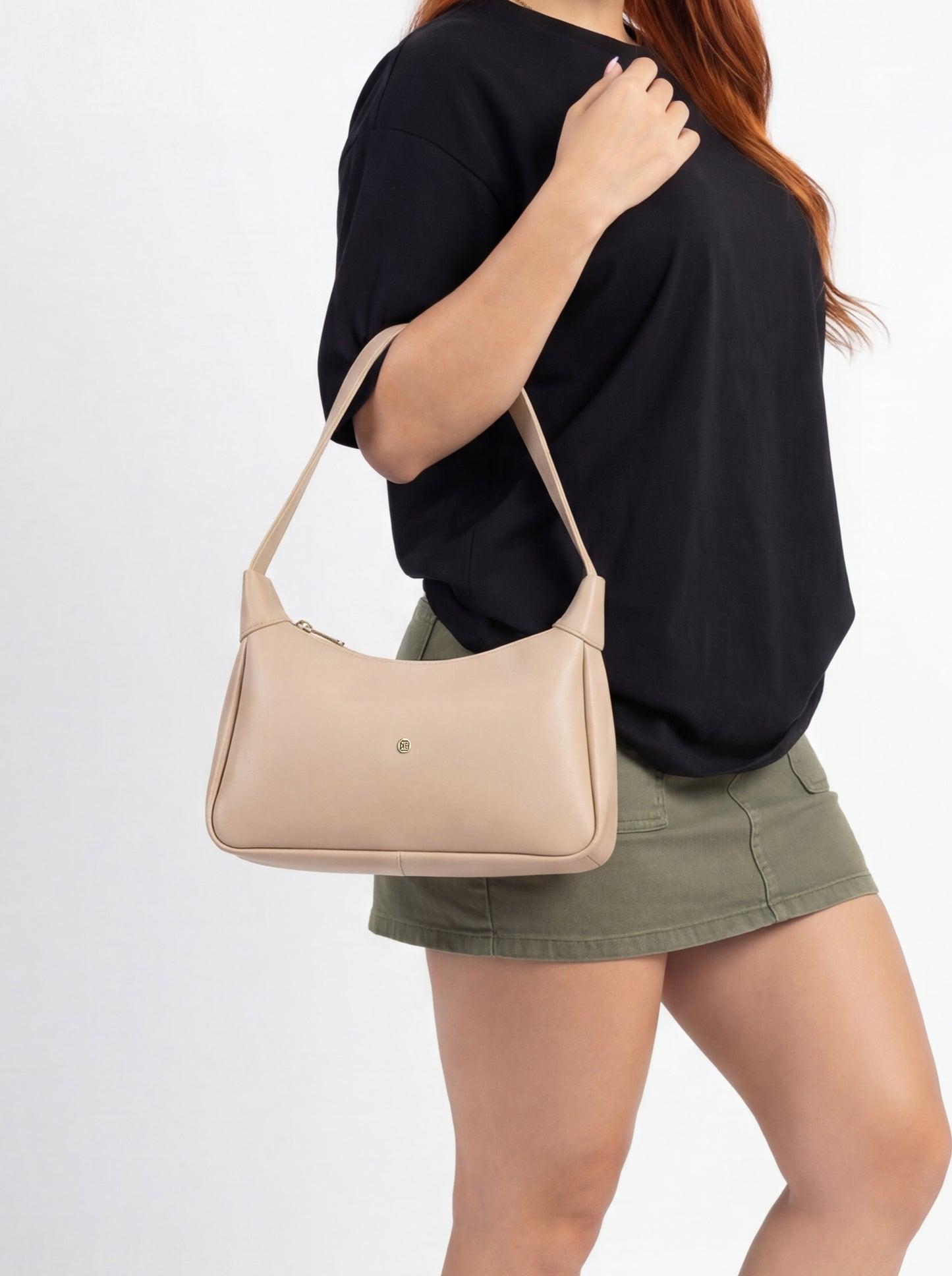 Bolso Cartera De Hombro Pequeña - Negro, Marron y Rojo (Praga)