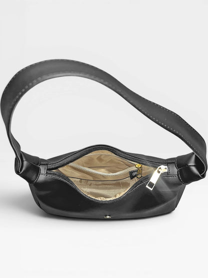 Bolso Cartera De Hombro Pequeña - Negro, Marron y Rojo (Praga)