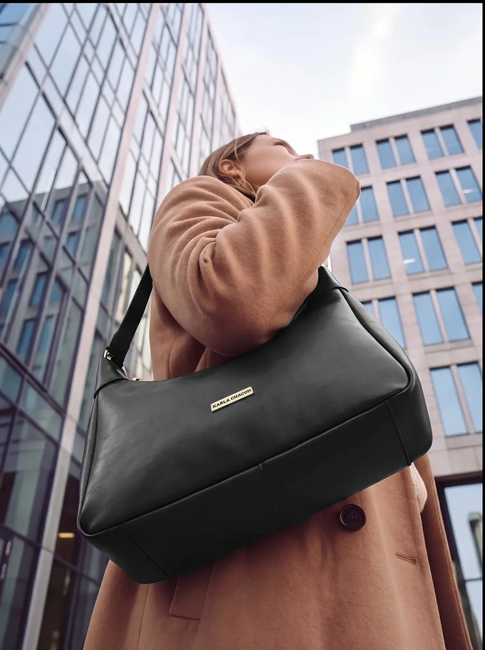 Bolso Cartera De Hombro Pequeña - Negro, Marron y Rojo (Praga)