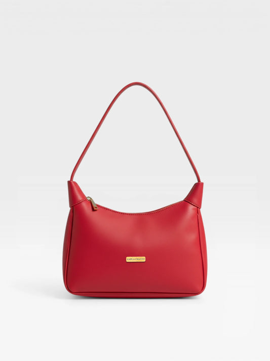 Bolso Cartera De Hombro Pequeña - Negro, Marron y Rojo (Praga)