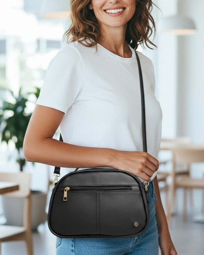 Bolso Riga Mediano Básico negro para mujer