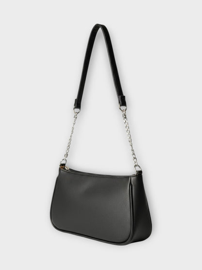 Bolso de Hombro Romy Plateado y Negro