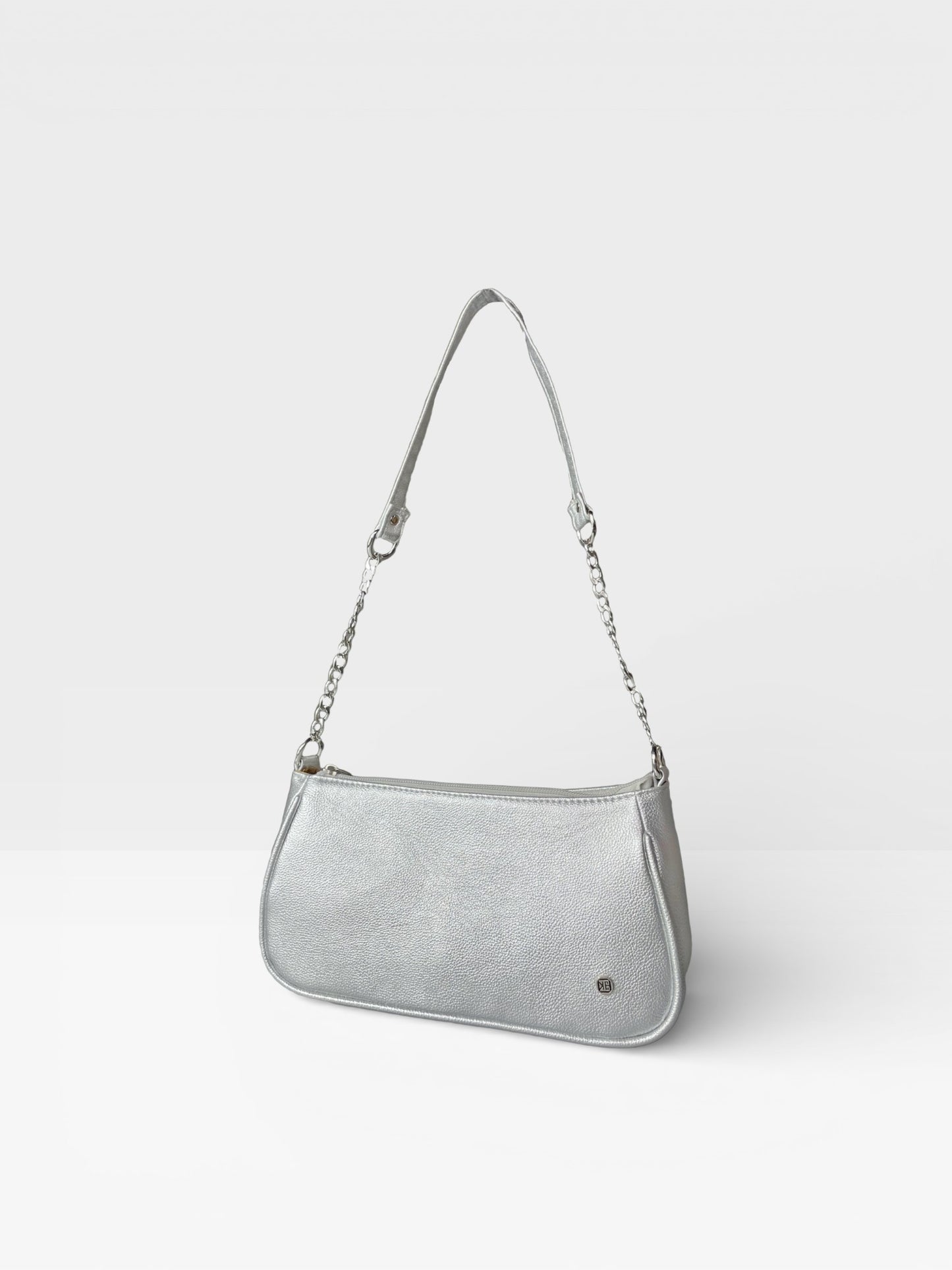 Bolso de Hombro Plateado y Negro (Romy)