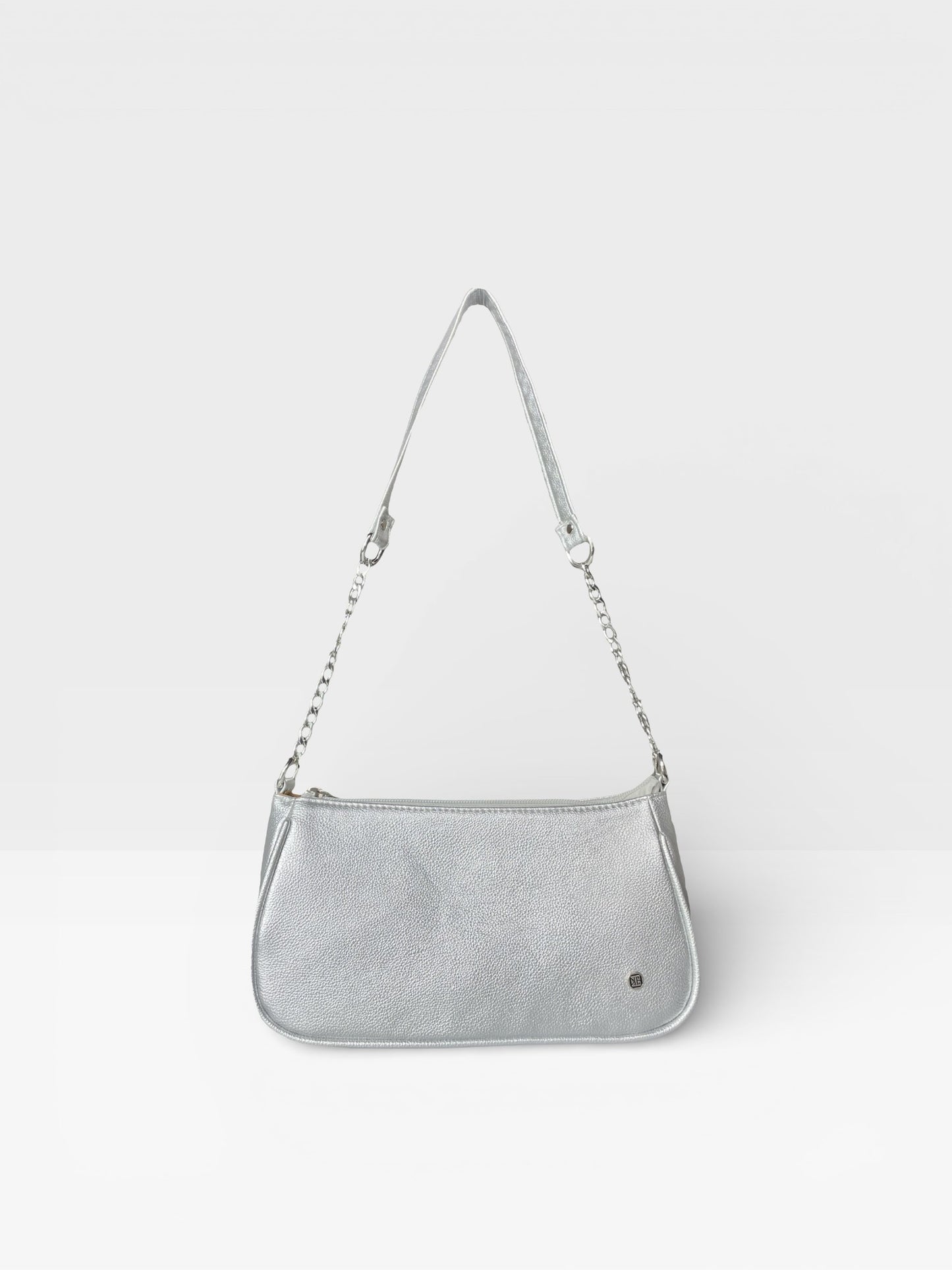 Bolso de Hombro Plateado y Negro (Romy)