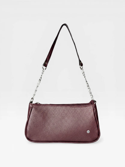 Bolso de Hombro Plateado y Negro (Romy)