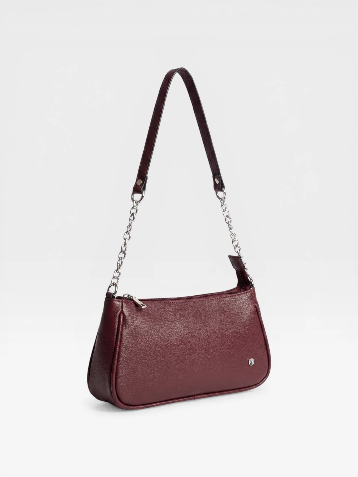 Bolso de Hombro Plateado y Negro (Romy)