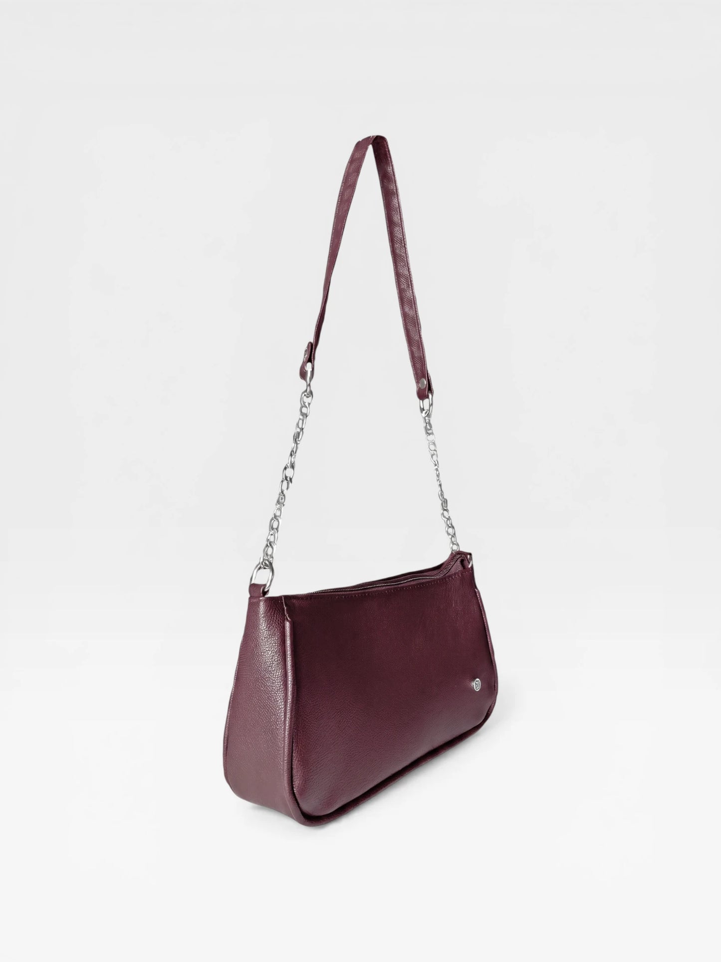 Bolso de Hombro Plateado y Negro (Romy)