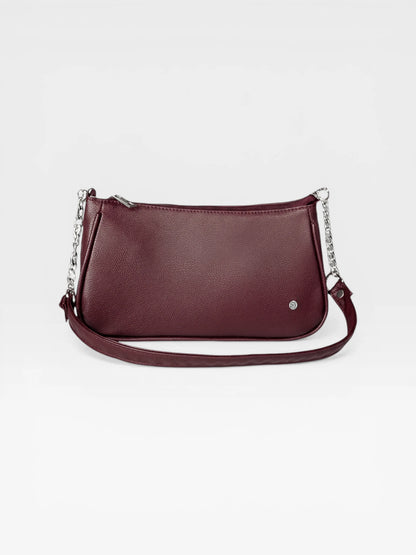 Bolso de Hombro Plateado y Negro (Romy)