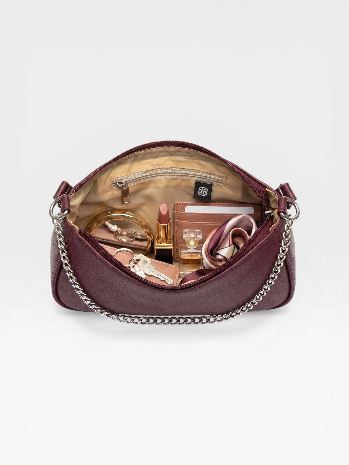 Bolso de Hombro Plateado y Negro (Romy)